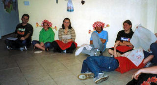 Musical chairs. Without the music. Or the chairs...